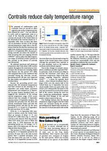 brief communications  Contrails reduce daily temperature range T