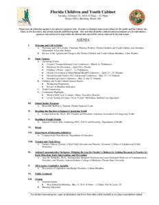 Florida Children and Youth Cabinet Agenda