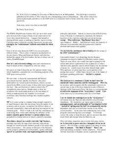 Dr. Scott Lively is running for Governor of Massachusetts as an Independent. The following is an article published in November of 2012 when he was contemplating a run as a Republican. This article reflects his political 