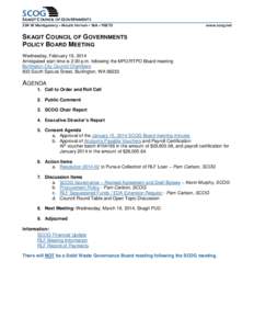 SCOG  SKAGIT COUNCIL OF GOVERNMENTS 204 W Montgomery  Mount Vernon  WA  [removed]www.scog.net
