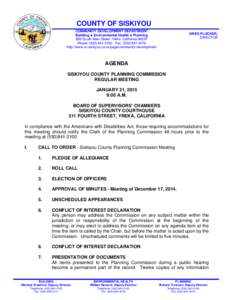 COUNTY OF SISKIYOU COMMUNITY DEVELOPMENT DEPARTMENT Building  Environmental Health  Planning 806 South Main Street· Yreka, California[removed]Phone: ([removed] · Fax: ([removed]http://www.co.siskiyou.ca.us