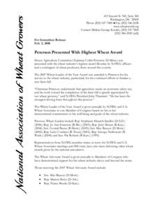 415 Second St. NE, Suite 300 Washington, DC[removed]Phone[removed] ● Fax[removed]www.wheatworld.org Contact: Melissa George Kessler, ([removed][removed]cell)