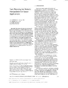 Task planning for robotic manipulation in space applications - Aerospace and Electronic Systems, IEEE Transactions on