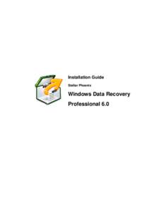 Installation Guide Stellar Phoenix Windows Data Recovery Professional 6.0