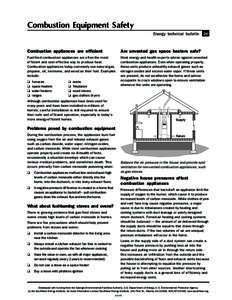 Combustion Equipment Safety Energy technical bulletin 28 Combustion appliances are efficient  Are unvented gas space heaters safe?