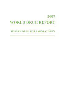 2007 WORLD DRUG REPORT SEIZURE OF ILLICIT LABORATORIES