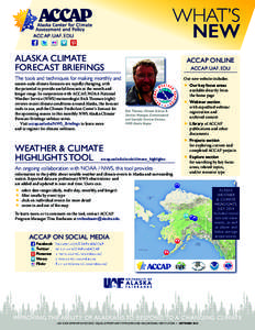 WHAT’S NEW ACCAP. UAF. EDU  ALASKA CLIMATE