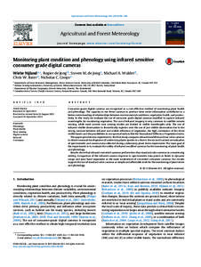 Agricultural and Forest Meteorology[removed]–106  Contents lists available at ScienceDirect Agricultural and Forest Meteorology journal homepage: www.elsevier.com/locate/agrformet