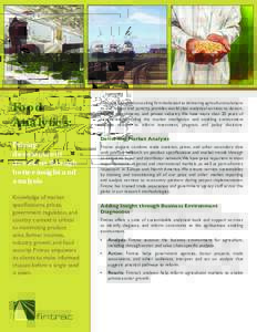 Food Analytics: Driving development decisions through better insight and