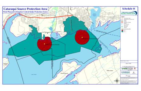 Cataraqui Source Protection Area  Schedule H Point Pleasant & Kingston Central Intake Protection Zones