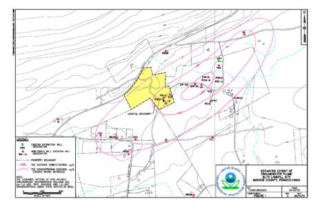 Estimated Extent of Groundwater Plume - Butz Landfill Site - Monroe County, Pennslyvania