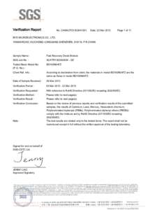 Verification Report.  No. CANAUTO1302641001 Date: 22 Mar 2013 .