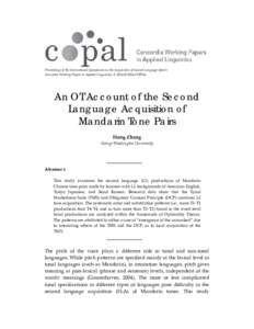   Proceedings of the International Symposium on the Acquisition of Second Language Speech  Concordia Working Papers in Applied Linguistics, 5, 2014 © 2014 COPAL      
