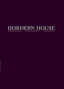 hordern house rare books •  manuscripts