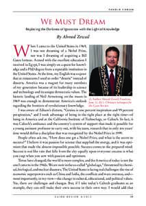 Academia / Science / Knowledge / Nobelity / Ahmed Zewail / Epistemology / A New Beginning