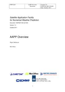 NWP SAF  AAPP Overview Document  Satellite Application Facility