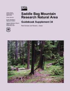 Saddle Bag Mountain Research Natural Area United States Department of Agriculture