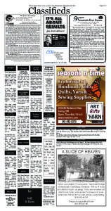 Page A-11  Illinois Valley News, Cave Junction, Ore. Wednesday, September 25, 2013 Classifieds