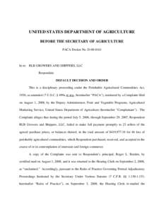 Perishable Agricultural Commodities Act