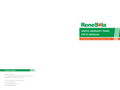 Warranty / Module / Contract law / Photovoltaics / Solar panel