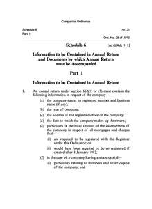 Companies Ordinance Schedule 6 Part 1 A5123 Ord. No. 28 of 2012