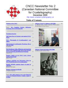 Canadian National Committee for Crystallography Newsletter