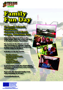 Family Fun Day St Angelo Airport, Enniskillen Saturday 31st March 2–4pm, Admission Free