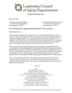 Volunteers of America / National Committee to Preserve Social Security and Medicare / Administration on Aging / Economy of the United States / United States / White House Conference on Aging / Association of Jewish Aging Services / AFL–CIO / Alliance for Retired Americans / United States Department of Housing and Urban Development