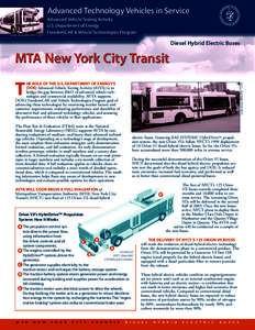 MTA New York City Transit. Advanced Technology Vehicles in Service, Diesel Hybrid Electric Buses Fact Sheet.