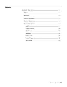 Contents Section 1: Operations ......................................................................... 1-3 Preface ............................................................................................. 1-3