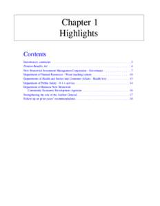 Chapter 1 Highlights Contents Introductory comments . . . . . . . . . . . . . . . . . . . . . . . . . . . . . . . . . . . . . . . . . . . . 3 Pension Benefits Act . . . . . . . . . . . . . . . . . . . . . . . . . . . . .