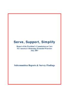 Subcommittee Reports and Survey Findings Volume
