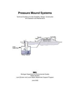 Pressure Mound Systems Technical Guidance for Site Suitability, Design, Construction and Operation and Maintenance Michigan Department of Environmental Quality Water Division