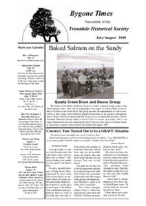 Bygone Times Newsletter of the Troutdale Historical Society July/August 2009
