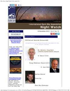 IDA eNews: Night Watch 16 November 2012