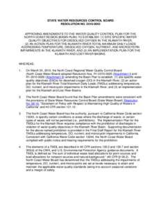 Klamath River / Water pollution / Rogue River-Siskiyou National Forest / Water / Wild and Scenic Rivers of the United States / Total maximum daily load / Clean Water Act / Klamath Basin / Upper Klamath Lake / Geography of the United States / Geography of California / Klamath Mountains