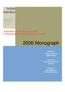 Environmental social science / Nursing / Public health / Sustainability / Occupational safety and health / Colin Butler / EcoHealth / Health / Health policy / Health promotion