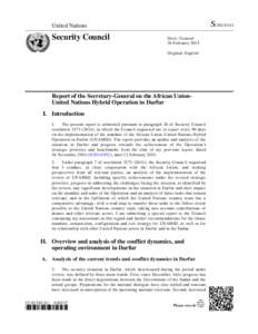 International relations / War in Darfur / African Union – United Nations Hybrid Operation in Darfur / Darfur / Minni Minnawi / Justice and Equality Movement / United Nations Security Council Resolution / African Union Mission in Sudan / Darfur conflict / Sudan / Africa