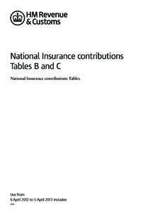 CA41[removed]National Insurance contributionsTables B and C