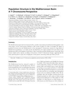 doi: [removed]j[removed]00224.x  Population Structure in the Mediterranean Basin: