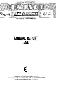 EUROPEAN COMMUNITIES  (lBSEBVATI(}I.I ()F THANSP(IRT MARKETS ANNUAL REPIIRT 1981