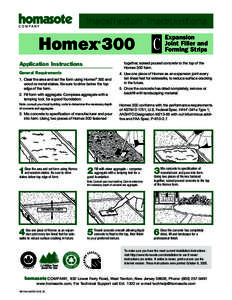 Installation Instructions  Homex 300 ®  Application Instructions