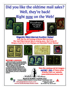 Did you like the oldtime mail sales? Well, they’re back! Right now on the Web! Danbury Stamp Sales