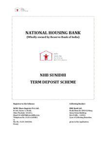 NATIONAL HOUSING BANK (Wholly owned by Reserve Bank of India)