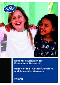 National Foundation for Educational Research Report of the Trustees/Directors and financial statements