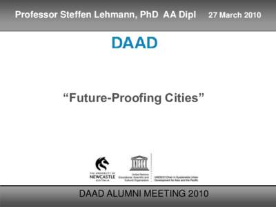 Steffen Lehmann / Sustainable urban planning / Future proof / Martin Faulstich / Green urbanism / Earthscan / Future / Time / Design