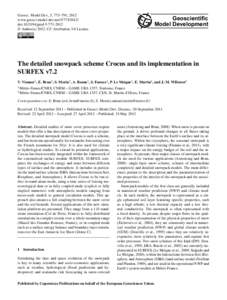 Geosci. Model Dev., 5, 773–791, 2012 www.geosci-model-dev.netdoi:gmd © Author(sCC Attribution 3.0 License.  Geoscientific