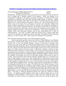 Southern Campaign American Revolution Pension Statements & Rosters Pension application of William Haygood S4314 fn15NC Transcribed by Will Graves[removed]Methodology: Spelling, punctuation and/or grammar have been corre