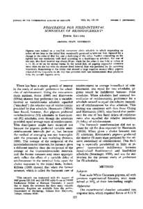 JOURNAL OF THE EXPERIMENTAL ANALYSIS OF BEHAVIOR  1970, 14, NUMBER