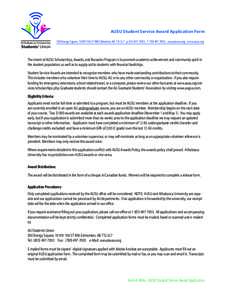 AUSU Student Service Award Application Form Athabasca University Students’ Union  500 Energy Square, [removed]ST NW Edmonton AB T5J 3L7 p: [removed]; f: [removed]; [removed]; www.ausu.org